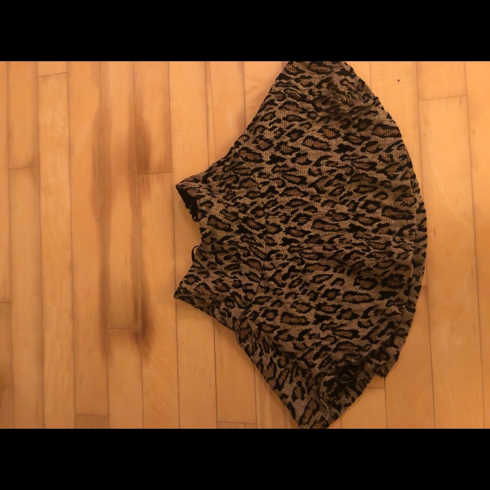 Free People Leopard Skater Skirt